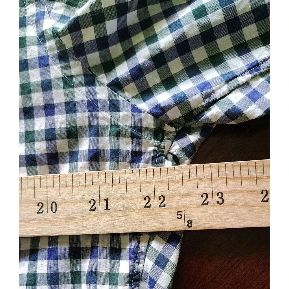 J.Crew Ludlow Thomas Mason Shirting Gingham Large Dress Shirt Mens Cotton Preppy